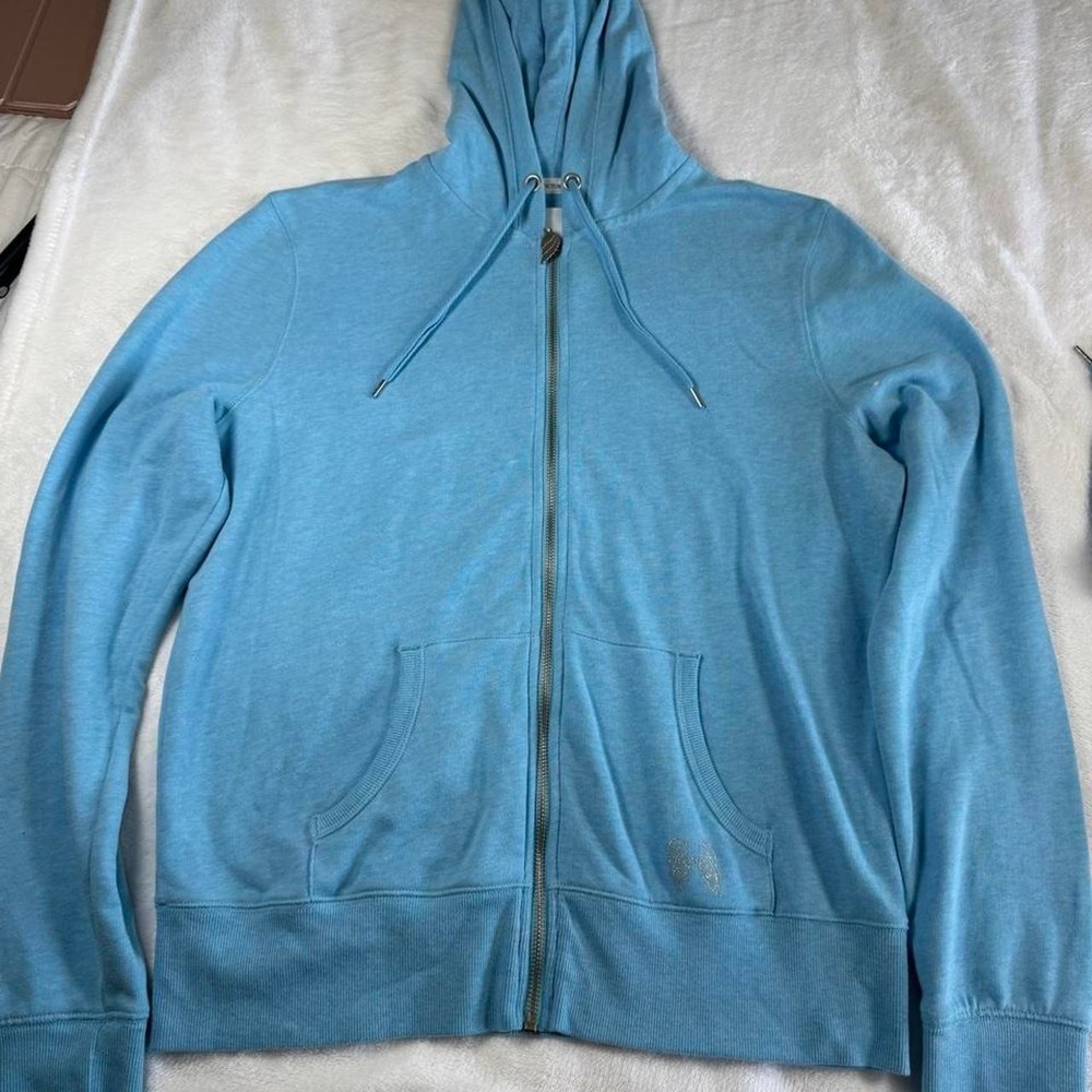 Victoria's Secret blue silver rhinestone graphic tracksuit set y2k vintage - Picture 3 of 6